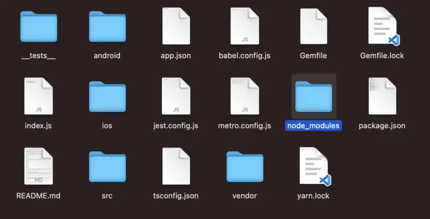 react-native node_modules folder