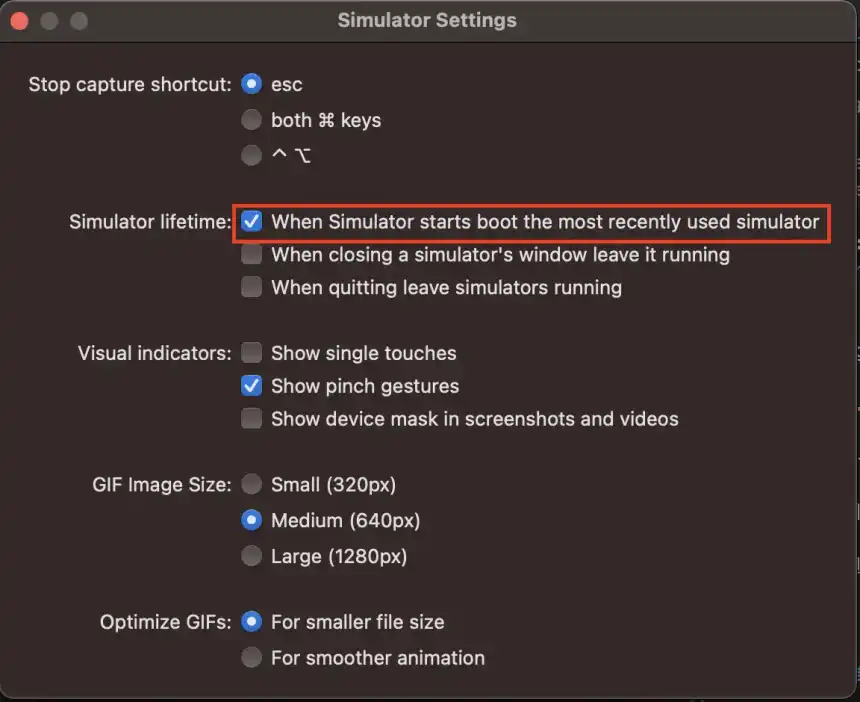 ios simulator lifetime "When Simulator starts boot the most recently used simulator"